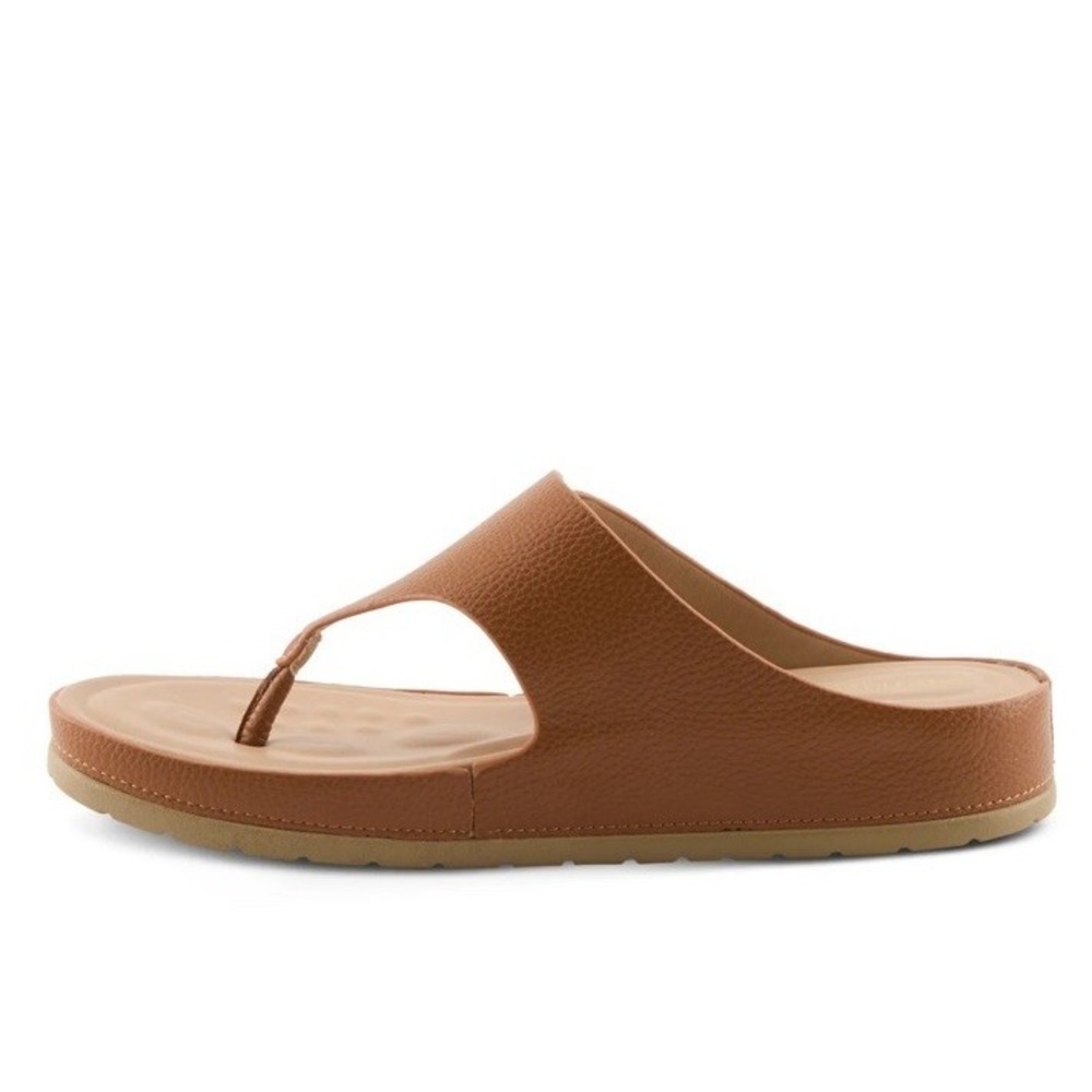 Patrizia by Spring Step Rozeta Thong Wedge Comfort Sandals size  8 Tan